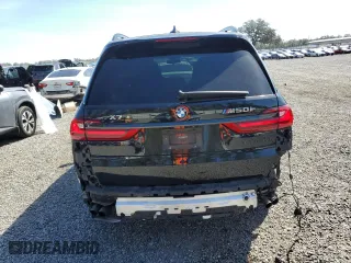 2021 BMW X7 M50i with VIN 5UXCX6C06M9G14044, listed as a Copart auction lot 46078775 with 49,938 mi miles and Salvage Title. Bid and sale history available at carsss.com. Image 6.