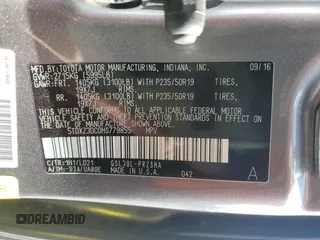 2017 Toyota Sienna SE with VIN 5TDXZ3DC0HS779855, listed as a Copart auction lot 56037865 with 95,959 mi miles and Salvage title. Bid and sale history available at DreamBid. Image 13.