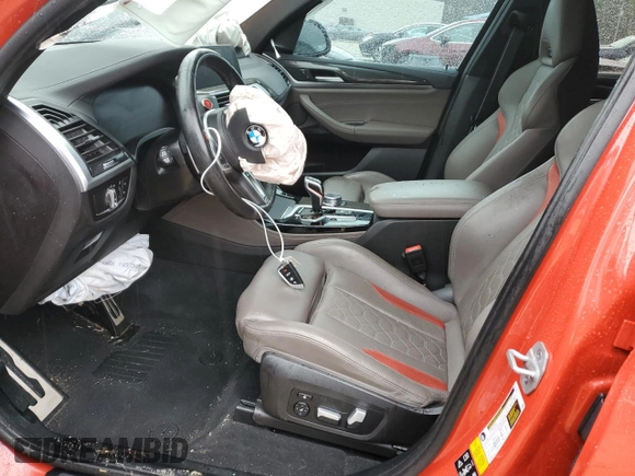 2021 BMW X3 M z VIN 5YMTS0C05M9H64439, wystawiony jako Copart lot #50178655 z przebiegiem Nie podano mil oraz Szkoda całkowita • Salvage title. Historia ofert i sprzedaży dostępna na DreamBid. Obrazek 7.