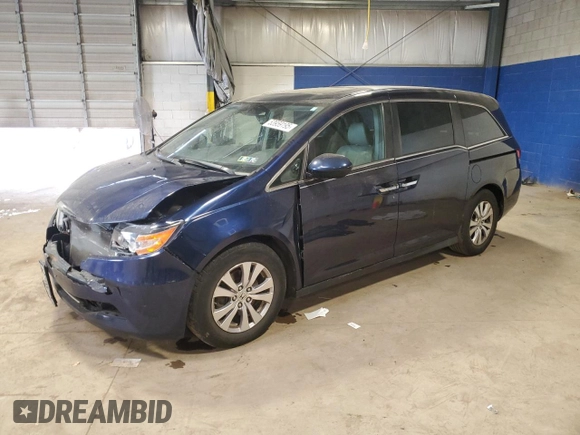 2014 Honda Odyssey EX-L with VIN 5FNRL5H66EB027040, listed as a Copart auction lot 53959195 with 199,431 mi miles and Salvage Title. Bid and sale history available at carsss.com. Image 1.