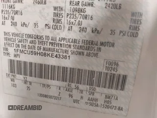 2008 Ford Escape Hybrid с VIN 1FMCU59H08KE43381, выставлен на аукционе IAAI как лот 42136949 с пробегом 231 000 миль миль и . История ставок и продаж доступна на DreamBid. Изображение 9.