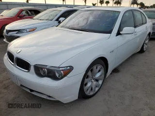 2003 BMW 7 Series 745i with VIN WBAGL63483DP68231, listed as a Copart auction lot 76638554 with 0 mi miles and Salvage Title. Bid and sale history available at carsss.com. Image 1.