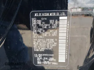 2015 Nissan Quest SV z VIN JN8AE2KP9F9124482, wystawiony jako IAAI lot #42195908 z przebiegiem 122 769 mil mil oraz . Historia ofert i sprzedaży dostępna na DreamBid. Obrazek 9.