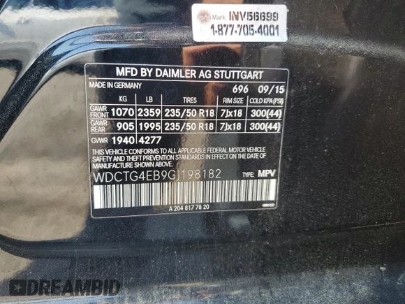 2016 Mercedes-Benz GLA 250 z VIN WDCTG4EB9GJ198182, wystawiony jako Copart lot #53480545 z przebiegiem 123 065 mil mil oraz Czysty tytuł • Clean title. Historia ofert i sprzedaży dostępna na DreamBid. Obrazek 12.