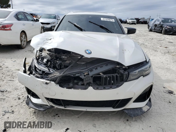 2022 BMW 3 Series M340i with VIN 3MW5U7J05N8C57442, listed as a Copart auction lot 47429075 with 50,798 mi miles and Salvage Title. Bid and sale history available at carsss.com. Image 5.
