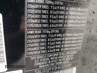 2017 Land Rover Range Rover HSE z VIN SALGS2FK9HA325581, wystawiony jako Copart lot #80923614 z przebiegiem 124 193 mil mil oraz Szkoda całkowita • Salvage title. Historia ofert i sprzedaży dostępna na DreamBid. Obrazek 13.