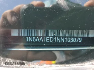 2022 Nissan Titan SV with VIN 1N6AA1ED1NN103079, listed as a Copart auction lot 53659185 with 51,955 mi miles and Salvage title. Bid and sale history available at DreamBid. Image 12.