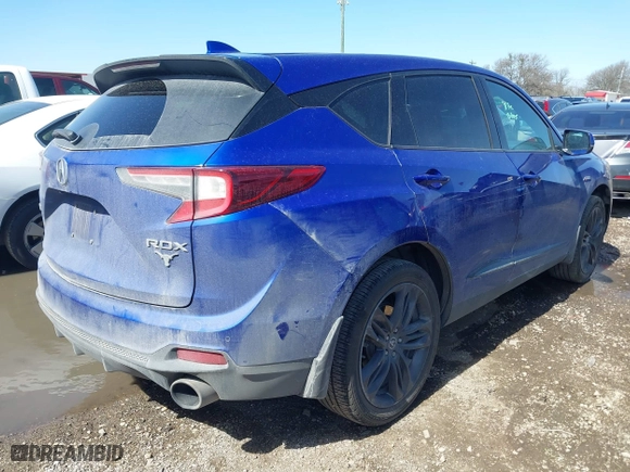 2019 Acura RDX w/A-Spec Pkg with VIN 5J8TC1H60KL000344, listed as a IAAI auction lot 41699822 with 96,076 mi miles. Bid and sale history available at carsss.com. Image 4.