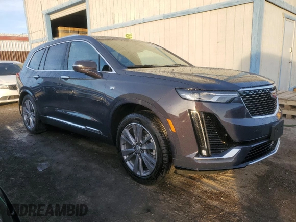 2025 Cadillac XT6 FWD Premium Luxury with VIN 1GYKPCRS3SZ120216, listed as a Copart auction lot 42717185 with 2,176 mi miles and Clean Title. Bid and sale history available at carsss.com. Image 4.