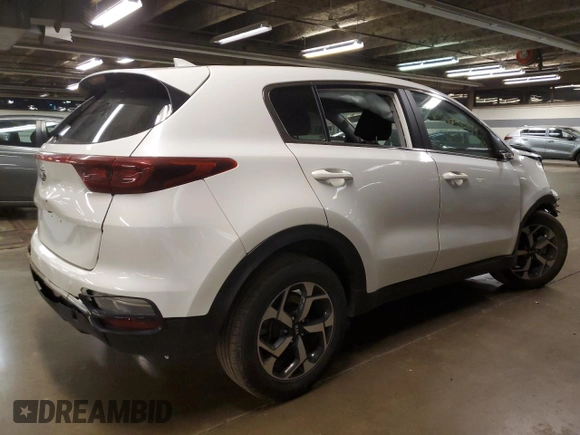 2022 Kia Sportage LX with VIN KNDPMCAC8N7007676, listed as a Copart auction lot 49145884 with 51,537 mi miles and Salvage Title. Bid and sale history available at DreamBid. Image 3.