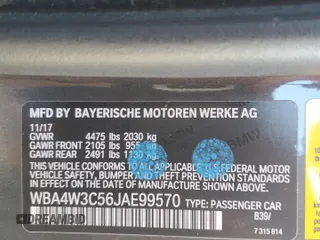 2018 BMW 4 Series 430i with VIN WBA4W3C56JAE99570, listed as a Copart auction lot 46497195 with 82,259 mi miles and Salvage Title. Bid and sale history available at DreamBid. Image 14.