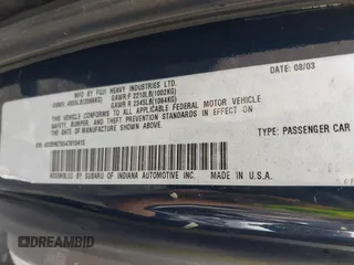 2004 Subaru Legacy Outback z VIN 4S3BH675547610415, wystawiony jako IAAI lot #42066634 z przebiegiem 228 972 mil mil oraz . Historia ofert i sprzedaży dostępna na DreamBid. Obrazek 9.