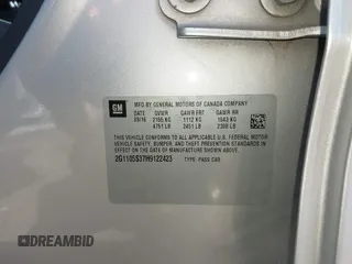 2017 Chevrolet Impala LT z VIN 2G1105S37H9122423, wystawiony jako IAAI lot #42042030 z przebiegiem 101 769 mil mil oraz . Historia ofert i sprzedaży dostępna na DreamBid. Obrazek 9.