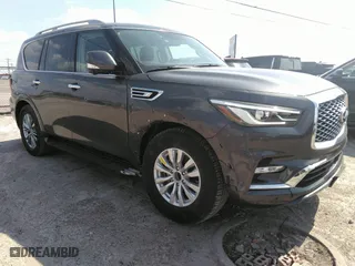 2024 Infiniti QX80 LUXE with VIN JN8AZ2AD8R9880028, listed as a IAAI auction lot 41486559 with 27,521 mi miles. Bid and sale history available at carsss.com. Image 1.