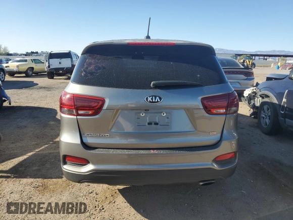 2019 Kia Sorento LX with VIN 5XYPG4A35KG499952, listed as a Copart auction lot 53531215 with 90,328 mi miles and Salvage Title. Bid and sale history available at carsss.com. Image 6.