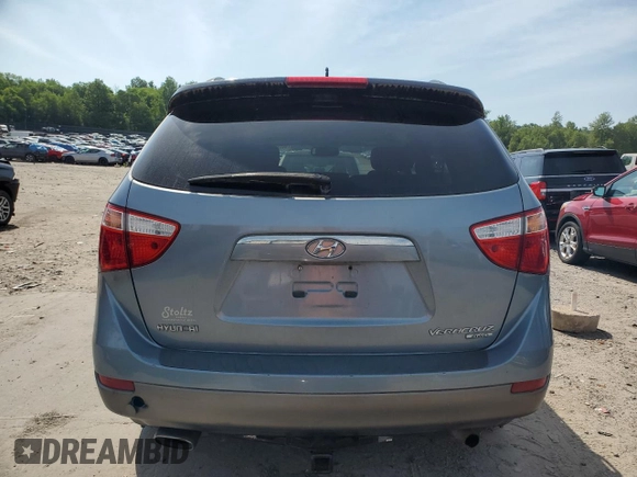 2007 Hyundai Veracruz GLS with VIN KM8NU73CX7U005455, listed as a Copart auction lot 60375304 with 205,784 mi miles and Salvage Title. Bid and sale history available at DreamBid. Image 6.