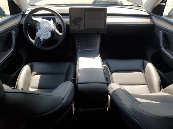 2023 Tesla Model Y Long Range with VIN 7SAYGDEE2PA164405, listed as a Copart auction lot 50085905 with 42,156 mi miles and Salvage Title. Bid and sale history available at DreamBid. Image 8.