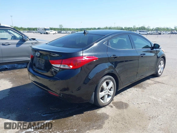2013 Hyundai Elantra Limited with VIN KMHDH4AE9DU664514, listed as a IAAI auction lot 42031666 with 90,517 mi miles and . Bid and sale history available at DreamBid. Image 4.