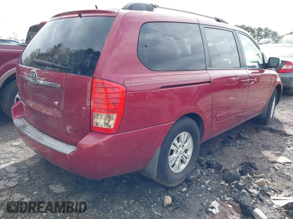 2011 Kia Sedona LX with VIN KNDMG4C71B6381354, listed as a IAAI auction lot 41929496 with 189,458 mi miles. Bid and sale history available at carsss.com. Image 4.