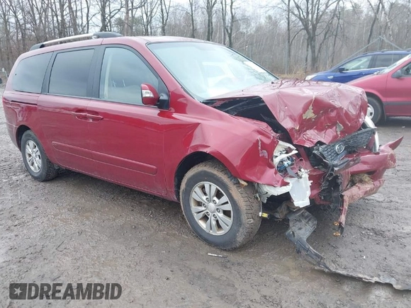2012 Kia Sedona LX with VIN KNDMG4C72C6493162, listed as a IAAI auction lot 42012760 with 158,433 mi miles. Bid and sale history available at carsss.com. Image 1.