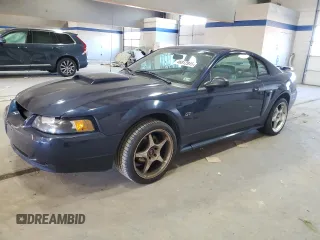2002 Ford Mustang GT Deluxe with VIN 1FAFP42X72F131861, listed as a Copart auction lot 46812945 with 0 mi miles and Clean Title. Bid and sale history available at carsss.com. Image 1.