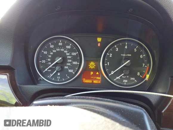 2011 BMW 3 Series 328i with VIN WBADW3C56BE541629, listed as a IAAI auction lot 41328198 with 150,359 mi miles. Bid and sale history available at carsss.com. Image 7.