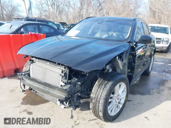 2017 Jaguar F-Pace 35t Prestige with VIN SADCK2BV1HA895827, listed as a IAAI auction lot 41119402 with 31,767 mi miles and . Bid and sale history available at DreamBid. Image 6.