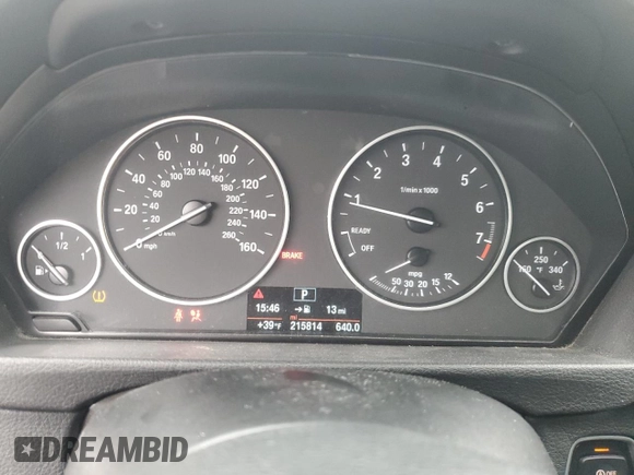 2015 BMW 3 Series 328i xDrive with VIN WBA3B5C53FF959424, listed as a Copart auction lot 51917885 with 215,814 mi miles and Clean title. Bid and sale history available at DreamBid. Image 9.