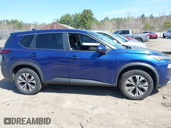 2022 Nissan Rogue SV with VIN 5N1BT3BB9NC709303, listed as a IAAI auction lot 42090732 with 21,455 mi miles. Bid and sale history available at carsss.com. Image 14.