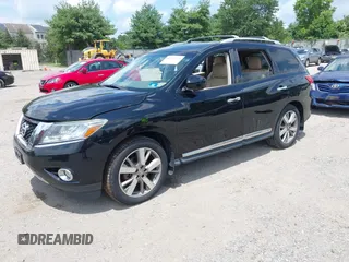 2014 Nissan Pathfinder Platinum with VIN 5N1AR2MM3EC700227, listed as a IAAI auction lot 42711575 with 146,327 mi miles and . Bid and sale history available at DreamBid. Image 2.