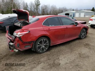 2020 Toyota Camry SE with VIN 4T1J11AK9LU350839, listed as a Copart auction lot 48998125 with 216,530 mi miles and Salvage Title. Bid and sale history available at carsss.com. Image 3.
