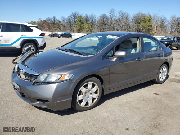 2009 Honda Civic Sdn LX with VIN 19XFA165X9E037741, listed as a Copart auction lot 53134445 with 50,101 mi miles and Salvage Title. Bid and sale history available at carsss.com. Image 1.