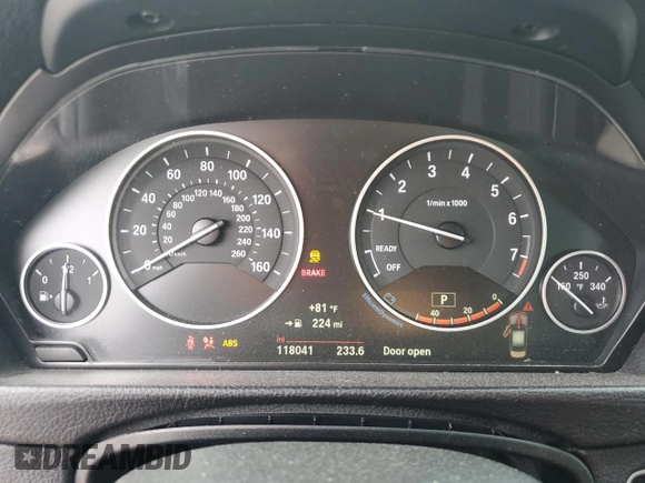 2017 BMW 3 Series 320i xDrive with VIN WBA8E5G59HNU22301, listed as a Copart auction lot 56942365 with 118,041 mi miles and Salvage title. Bid and sale history available at DreamBid. Image 9.