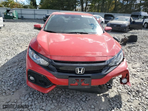 2019 Honda Civic Hatchback EX with VIN SHHFK7H60KU413917, listed as a Copart auction lot 76164844 with 62,487 mi miles and Salvage Title. Bid and sale history available at carsss.com. Image 5.