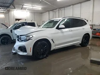 2020 BMW X3 xDrive30i with VIN 5UXTY5C03L9B46098, listed as a Copart auction lot 50985655 with 44,268 mi miles and Salvage Title. Bid and sale history available at DreamBid. Image 1.