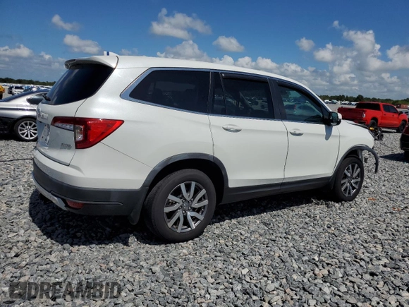 2021 Honda Pilot EX-L with VIN 5FNYF6H52MB090375, listed as a Copart auction lot 61666305 with 24,073 mi miles and Salvage title. Bid and sale history available at DreamBid. Image 3.
