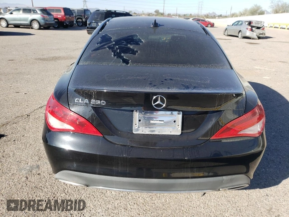 2018 Mercedes-Benz CLA with VIN WDDSJ4EB0JN555662, listed as a Copart auction lot 36854153 with 0 mi miles. Bid and sale history available at carsss.com. Image 6.
