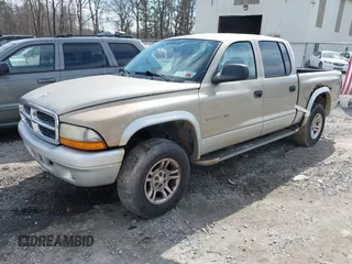 2002 Dodge Dakota SLT with VIN 1B7HG48N82S616607, listed as a IAAI auction lot 41837480 with 328,430 mi miles. Bid and sale history available at carsss.com. Image 2.