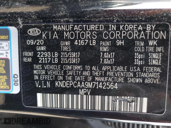 2021 Kia Seltos LX with VIN KNDEPCAA9M7142564, listed as a Copart auction lot 58945954 with 142,601 mi miles and Salvage Title. Bid and sale history available at carsss.com. Image 12.