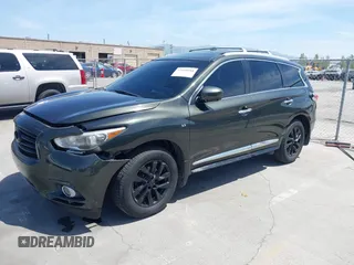 2014 Infiniti QX60 with VIN 5N1AL0MM4EC500639, listed as a IAAI auction lot 42098988 with 69,261 mi miles and . Bid and sale history available at carsss.com. Image 2.