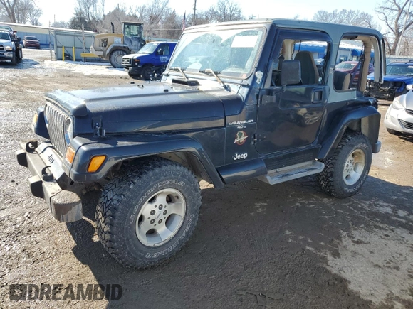 2001 Jeep Wrangler Sahara with VIN 1J4FA59S81P345126, listed as a Copart auction lot 88213245 with 152,211 mi miles and Salvage Title. Bid and sale history available at carsss.com. Image 1.