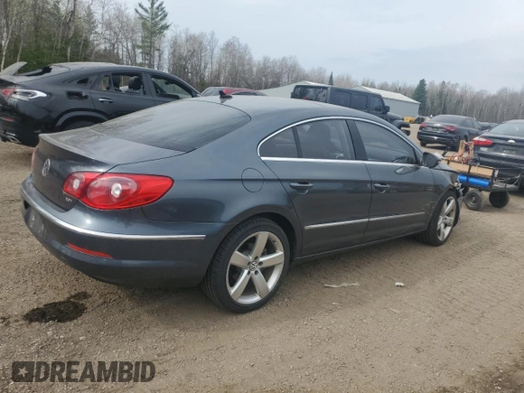 2011 Volkswagen CC with VIN WVWHN9AN5BE739809, listed as a Copart auction lot 54607385 with 124,389 mi miles and Salvage Title. Bid and sale history available at DreamBid. Image 3.