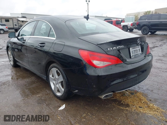 2015 Mercedes-Benz CLA 250 with VIN WDDSJ4GB6FN234908, listed as a IAAI auction lot 41943980 with 55,365 mi miles and . Bid and sale history available at DreamBid. Image 3.