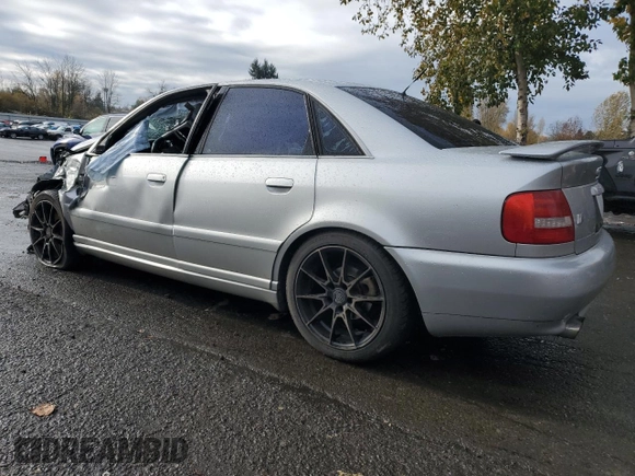 2001 Audi S4 with VIN WAURD68D61A009655, listed as a Copart auction lot 81770434 with 0 mi miles and Salvage Title. Bid and sale history available at carsss.com. Image 2.