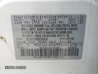 2017 Nissan Sentra S с VIN 3N1AB7AP8HY350452, выставлен на аукционе Copart как лот 61599665 с пробегом 134 403 миль миль и Списание • Salvage title. История ставок и продаж доступна на DreamBid. Изображение 12.