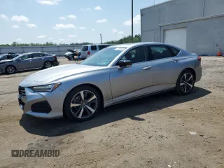2025 Acura TLX Technology with VIN 19UUB5F45SA002201, listed as a Copart auction lot 62752305 with 387 mi miles and Salvage title. Bid and sale history available at DreamBid. Image 1.