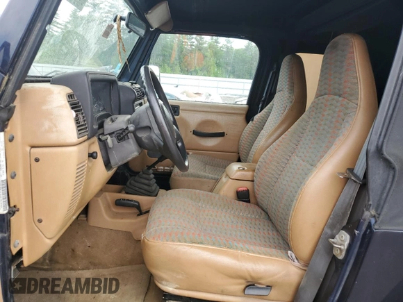 1997 Jeep Wrangler Sport with VIN 1J4FY19S2VP452229, listed as a Copart auction lot 60422775 with 164,346 mi miles and Clean title. Bid and sale history available at DreamBid. Image 7.
