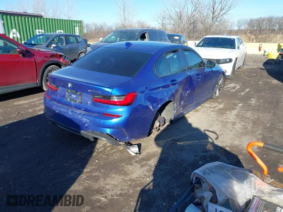 2020 BMW 3 Series M340i xDrive with VIN WBA5U9C05LFJ68807, listed as a IAAI auction lot 41641820 with 48,763 mi miles and . Bid and sale history available at DreamBid. Image 4.