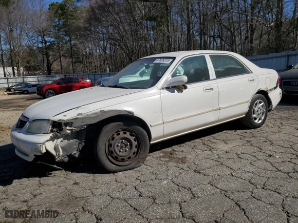 2001 Mazda 626 LX with VIN 1YVGF22C815240640, listed as a Copart auction lot 47609315 with 0 mi miles and Salvage Title. Bid and sale history available at carsss.com. Image 1.