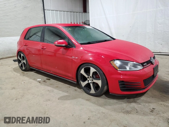 2016 Volkswagen Golf GTI SE with VIN 3VW5T7AU0GM038680, listed as a Copart auction lot 72386753 with 46,500 mi miles and Salvage Title. Bid and sale history available at carsss.com. Image 4.